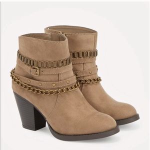 NWOB Taupe Ankle heels/boots
